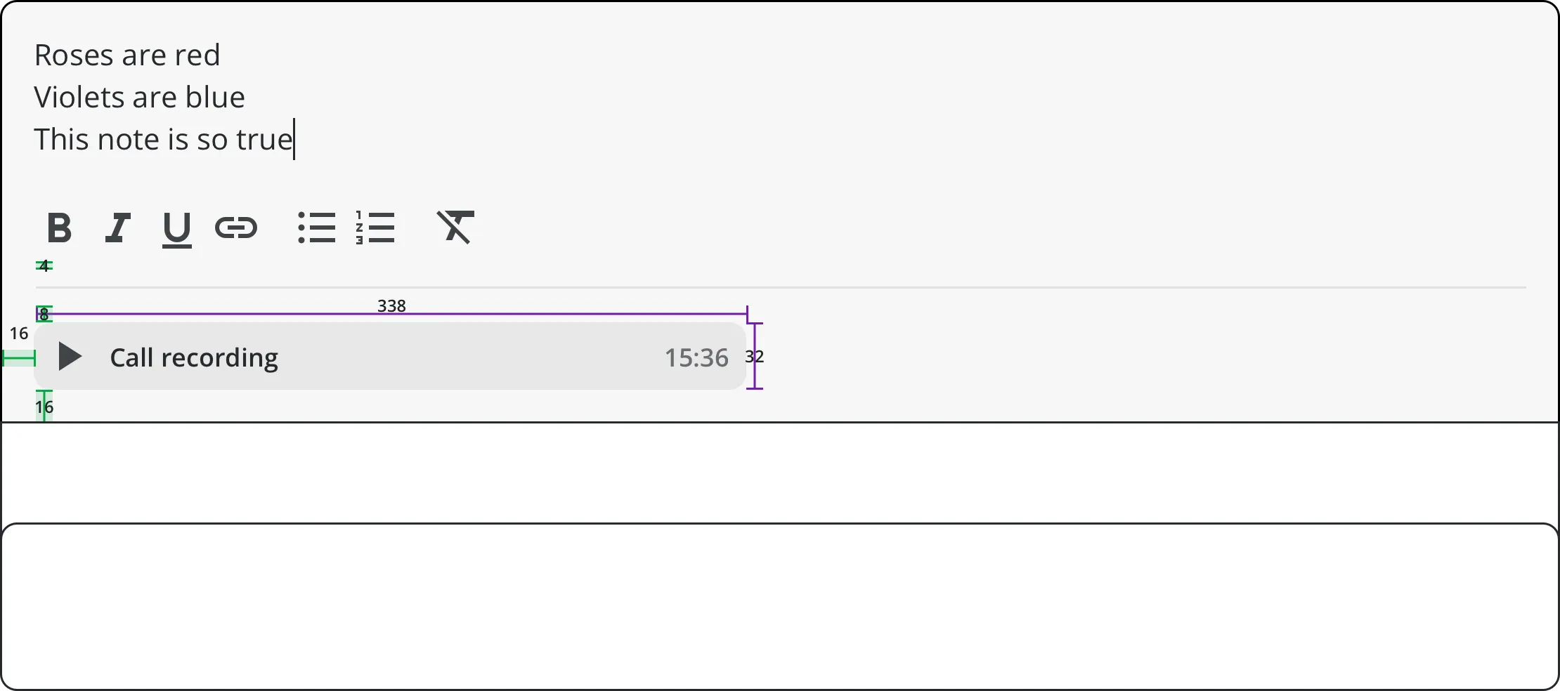 Caller Bar skeleton loading state immediately after a call ends, before the logging panel populates