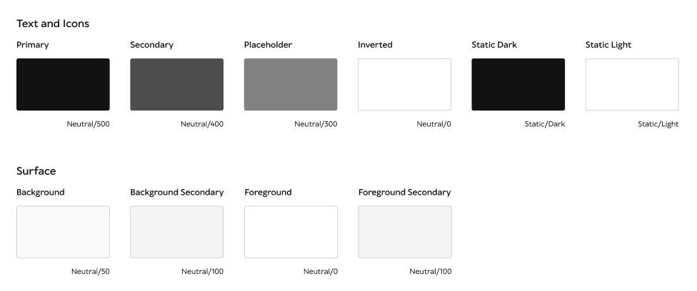 Semantic colors