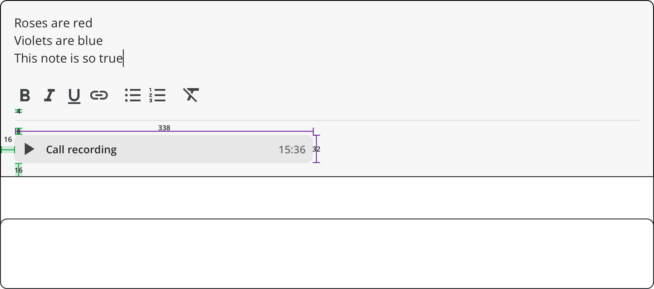 Caller Bar skeleton loading state immediately after a call ends, before the logging panel populates