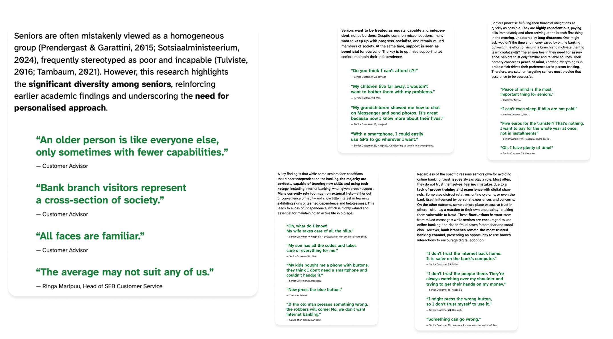 Key outtakes and quotes from the thesis
